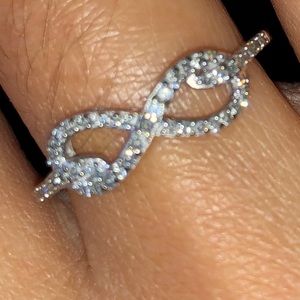 10k solid white gold with real diamonds